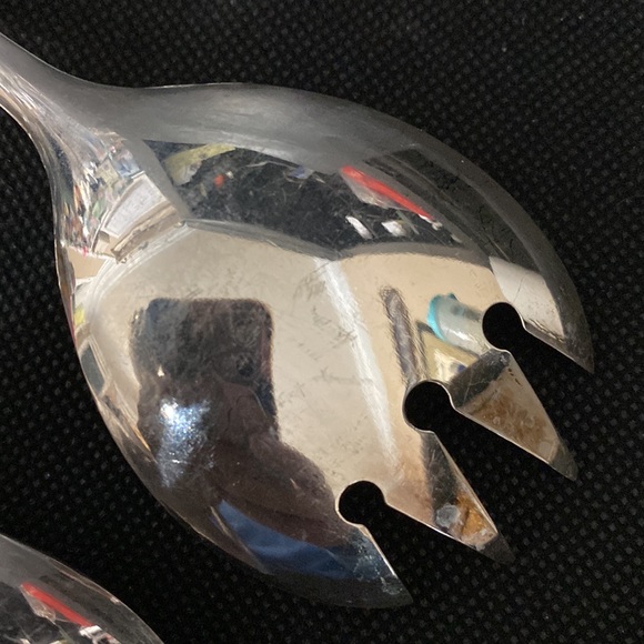 Vintage Silver Plated Italy Silverware,Flatware, Serving Fork & Spoon Salad Set - Picture 6 of 9